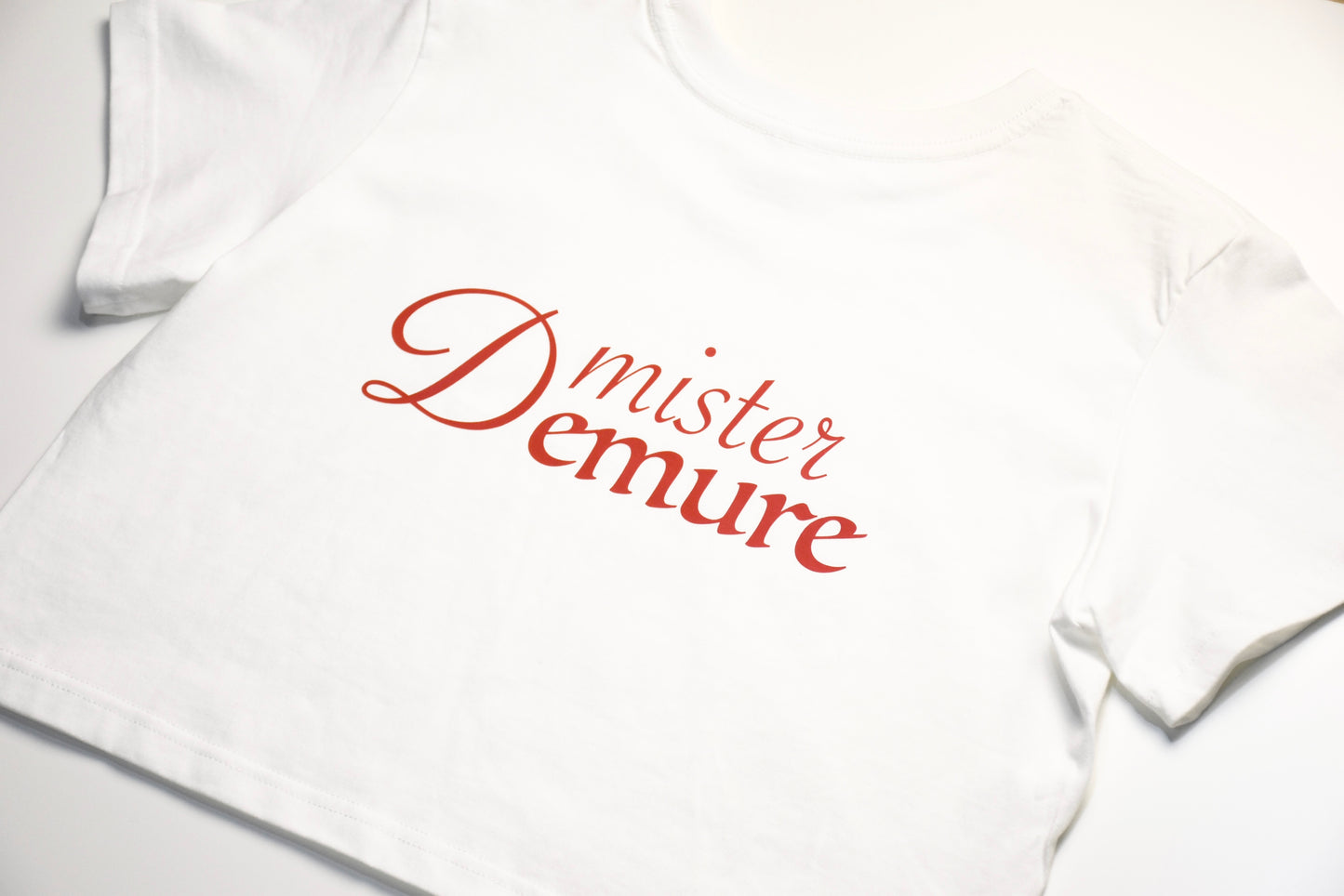 Mister demure’s White Classic Crop Tee