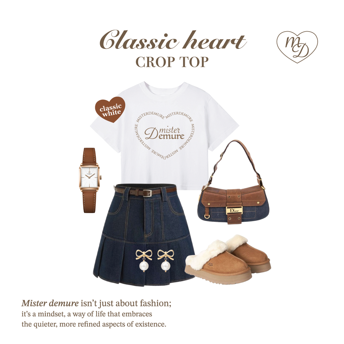 Classic White Crop Top | Sweetheart Collection