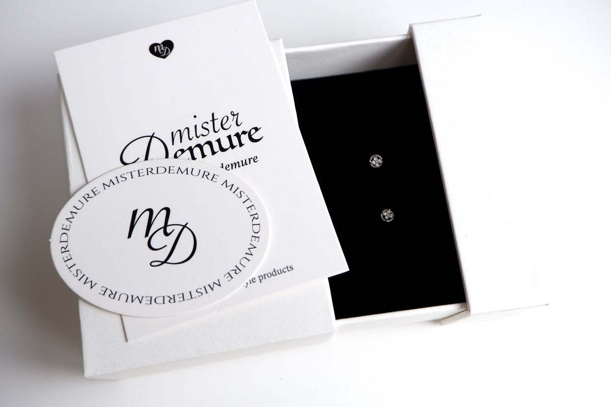 Silver Mini Studs Earrings | The Grace Collection