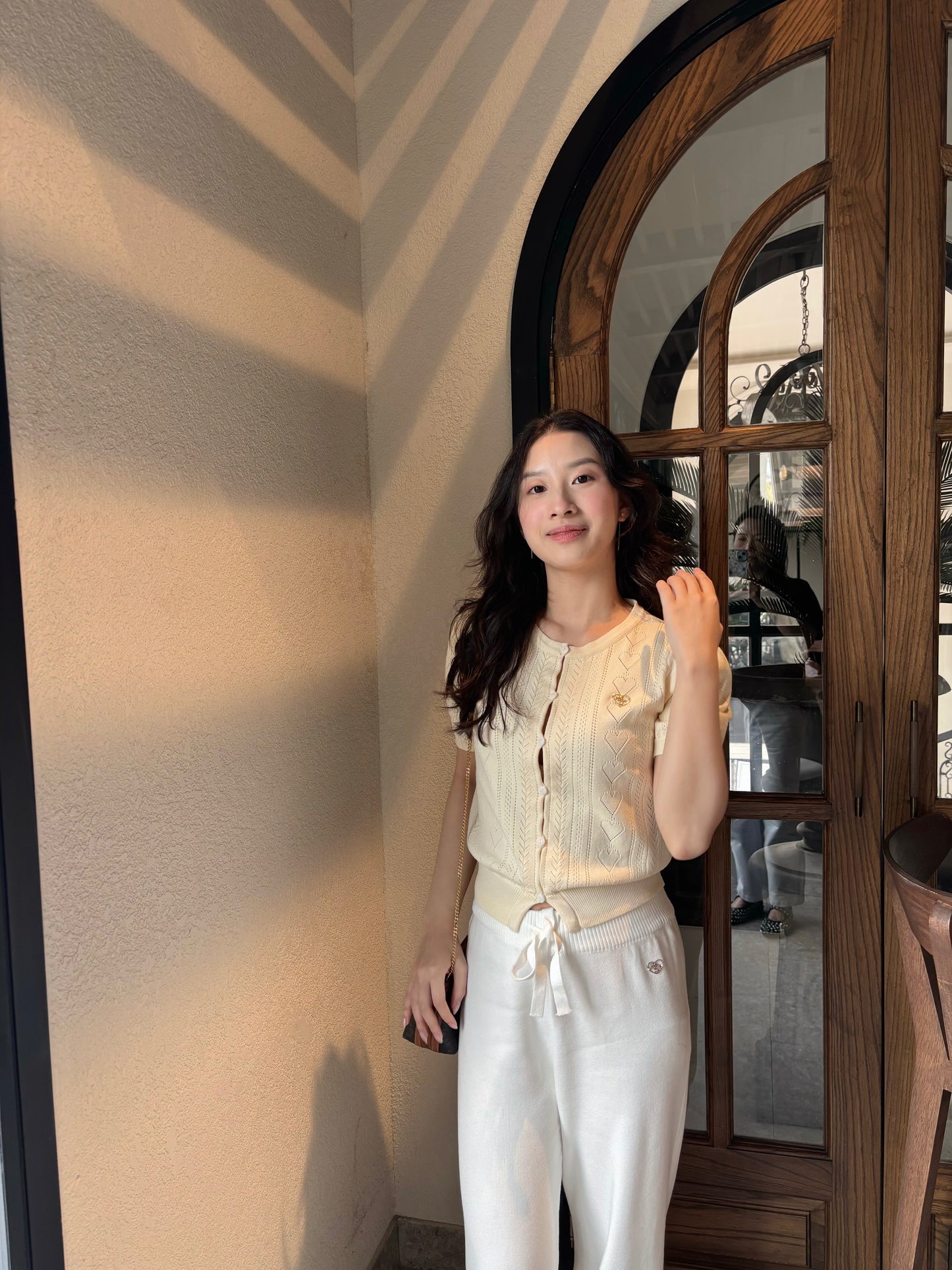 Classic Cream Knit Top | Gentle Hearts Collection