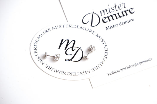 Silver Mini Studs Earrings | The Grace Collection
