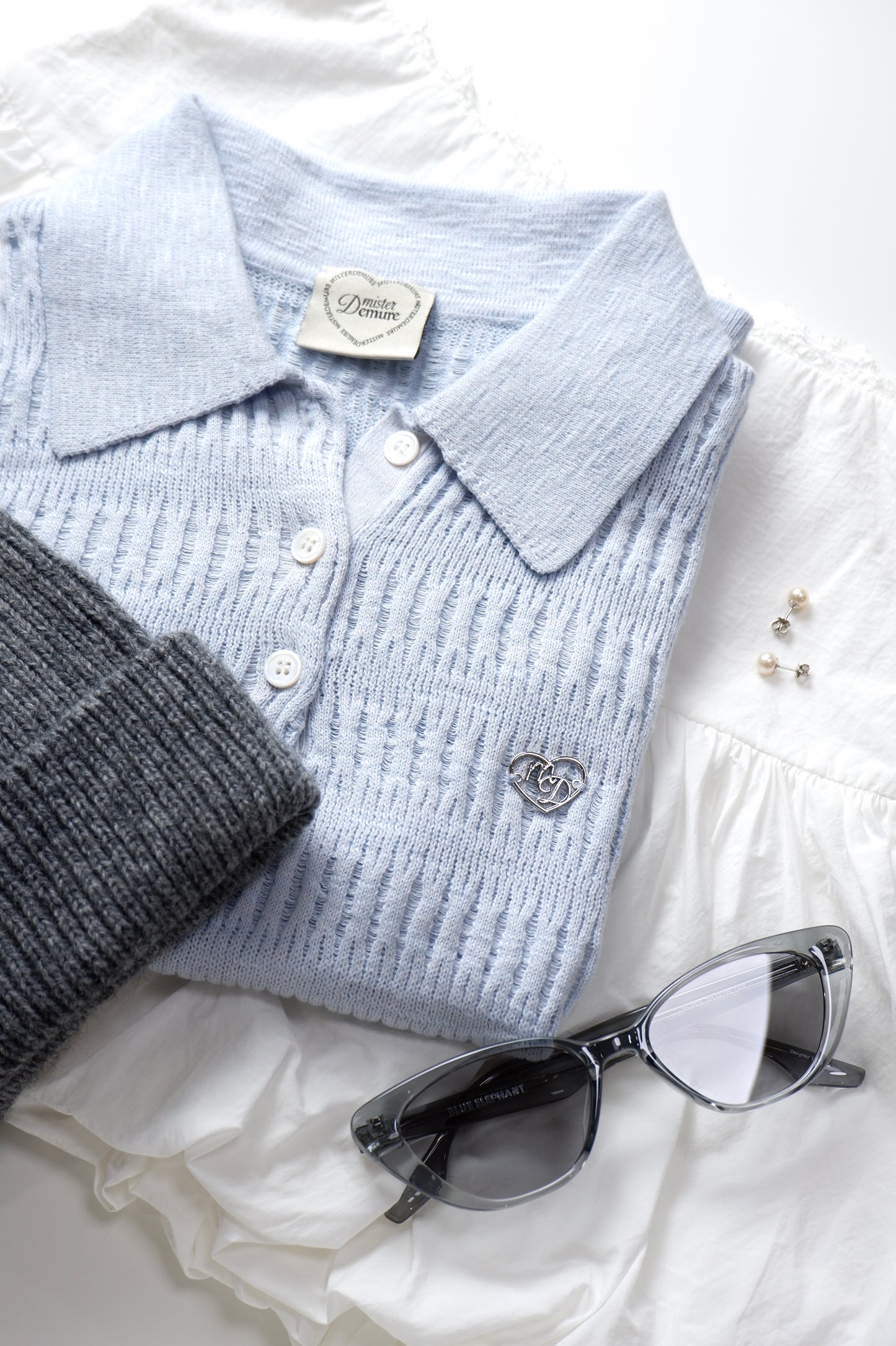 Sky Blue Knit Top | Quiet Moments Collection