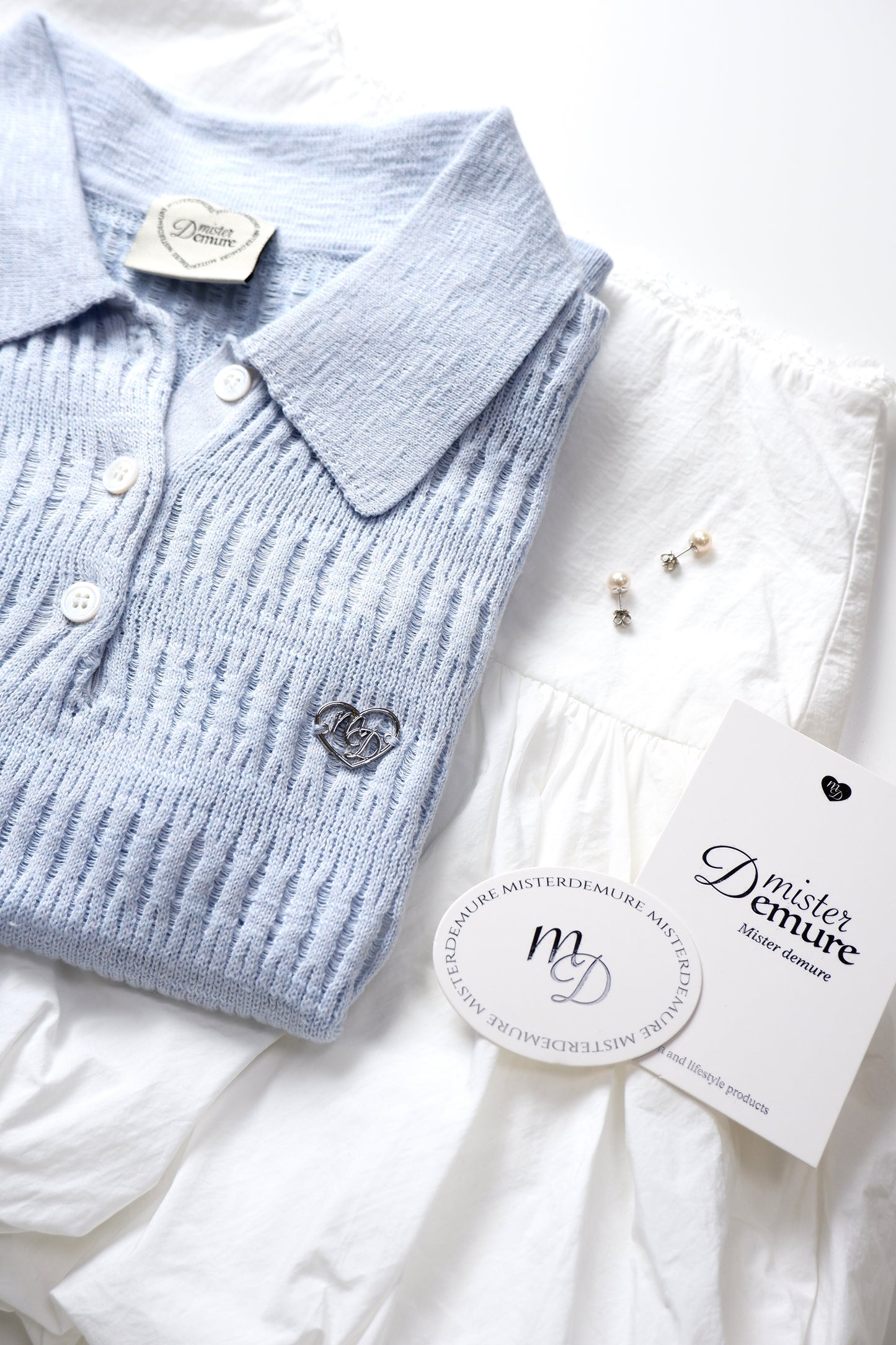 Sky Blue Knit Top | Quiet Moments Collection