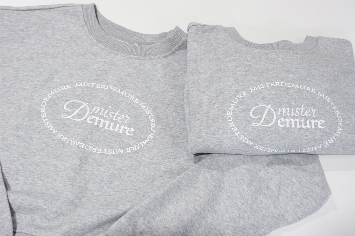 Mister demure’s soft grey original crop sweater | Winter Collection